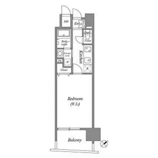 千種アヴァンギャルドプレイス【8階】の間取り
