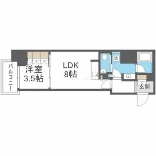 ザ・パークハビオ都島テラス【8階】の間取り