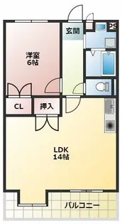 1LDKの間取り画像
