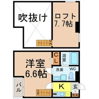 ビルーチェ並木B【2階】の間取り