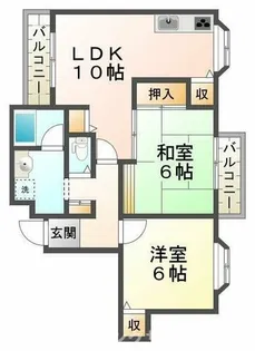 ドール霞ヶ丘【1階】の間取り