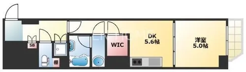 アクアプレイス上本町【10階】の間取り