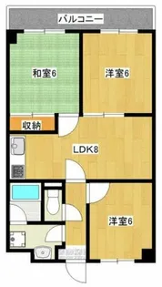 セラヴィ津久野【3階】の間取り