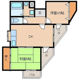 エスポワール武庫之荘北5【3階】の間取り