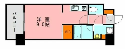 アソシアグロッツォ薬院サウスガーデン【8階】の間取り