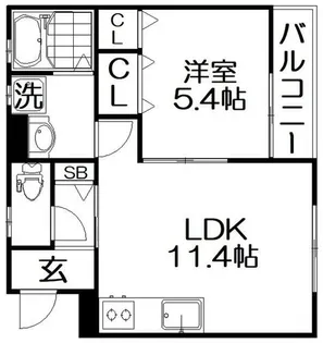 GMビルズ対馬江【3階】の間取り