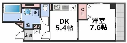ソレアード昼ヶ丘【6階】の間取り