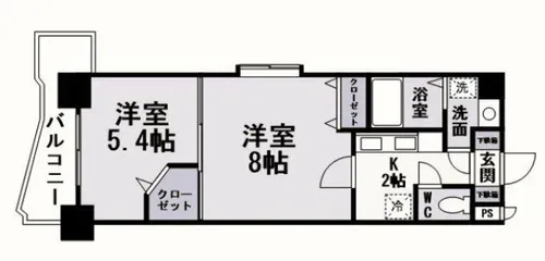 木下鉱産ビル3【2階】の間取り
