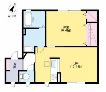 MAST緑ヶ丘 F棟【1階】の間取り