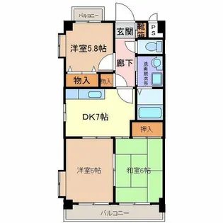 グレースメゾン名海3【4A号室】の間取り