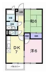 ガーデンハイツ北野A【203号室】の間取り