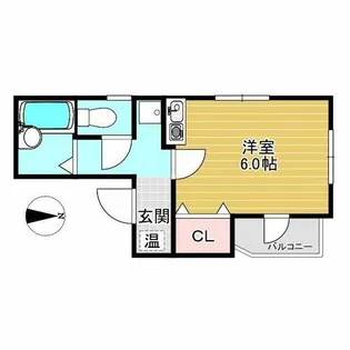 フルール西岡本【3号室】の間取り