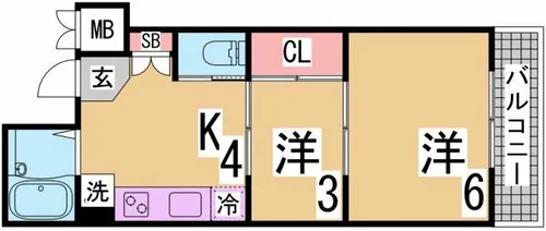 兵庫県神戸市兵庫区湊山町【マンション】の間取り