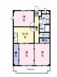 メゾン古杁【3階】の間取り