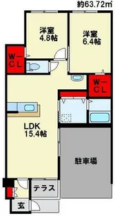 レブリアント折尾【1階】の間取り