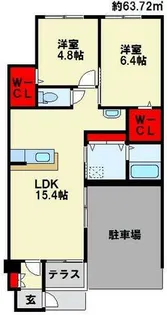 レブリアント折尾【1階】の間取り