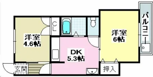 ヴァイセスシュロス南茨木【3階】の間取り