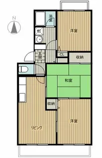 チェリーアベニュー南茨木A棟【3階】の間取り
