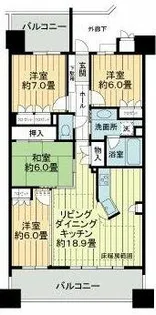 ライオンズガーデン東別院【3階】の間取り