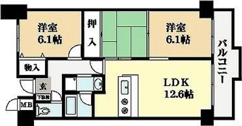 パデシオン宇治木幡【3階】の間取り