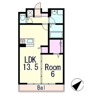 カーザ・フェリーチェ【3階】の間取り