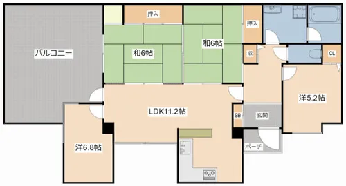グランドメゾン姫路【505号室】の間取り