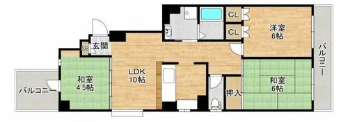大阪府箕面市船場東1丁目【マンション】の間取り