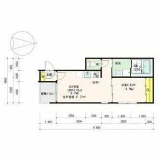 ルナソル【3階】の間取り