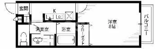 プルーデンス【1階】の間取り