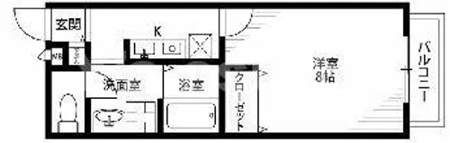 プルーデンス【1階】の間取り