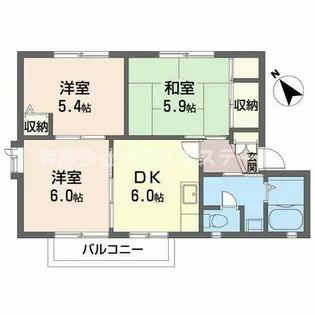 加西市北条町(ディアス北条E)【2階】の間取り