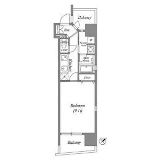 千種アヴァンギャルドプレイス【5階】の間取り