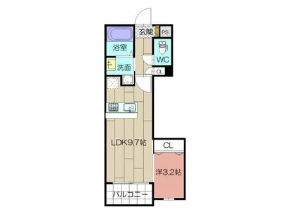 ヴィアンジュ中原東【3階】の間取り