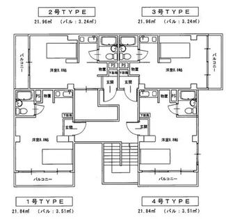 ヴィラフォーシーズン【202号室】の間取り