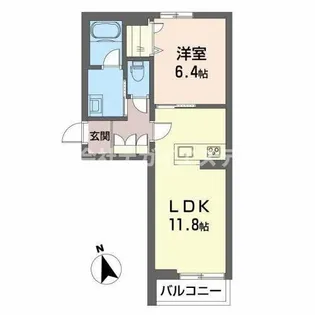 小野市王子町(メゾン・グッドライン王子)【1階】の間取り