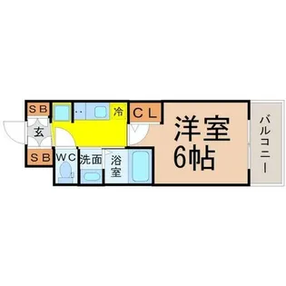 エステムコート名古屋金山ミッドクロス【6階】の間取り