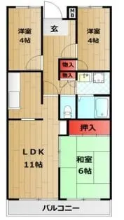 カサベルデ加古川【2階】の間取り