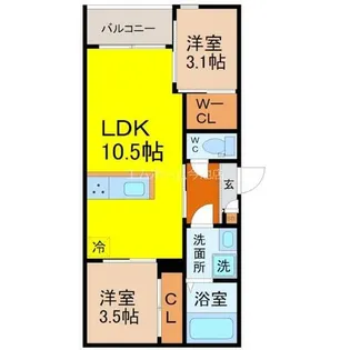 REGALEST 名駅松原(マツバラ)【3階】の間取り