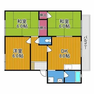 メゾン・ド・グリュ【2階】の間取り