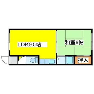 ゆたか荘【3号室】の間取り