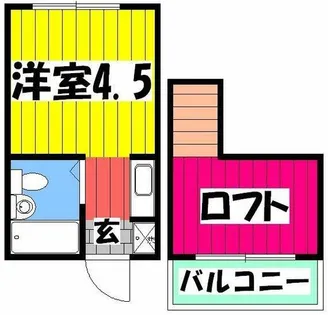 マザーグース【208号室】の間取り