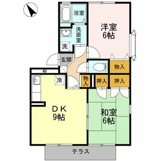 ニューライフつぶく B棟【101号室】の間取り