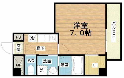 ファビラスコート巽東【4階】の間取り