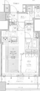 クレヴィアタワー御堂筋本町【8階】の間取り