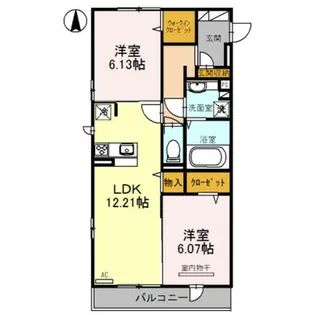 セントラル ポーC【2階】の間取り