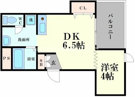 サンパレス弁天【7階】の間取り