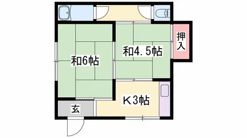 伊伝居土居アパート【N-1号室】の間取り