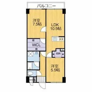 ジョイタウン【102号室】の間取り