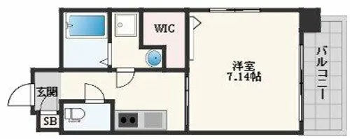 ネオシティ天神橋【501号室】の間取り