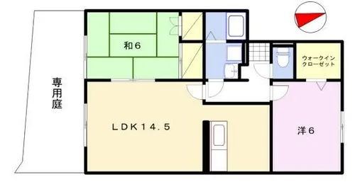 ロイヤルグレース花田【1階】の間取り